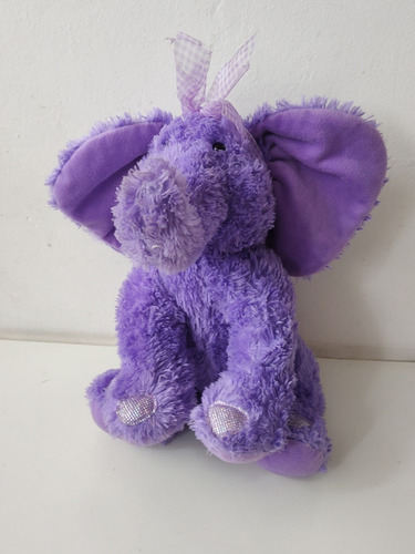 Elefante De Pelúcia Roxo - 40 Cm