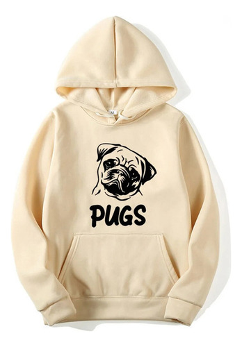 Ha Sudadera Con Capucha De Algodón Con Estampado De Pug