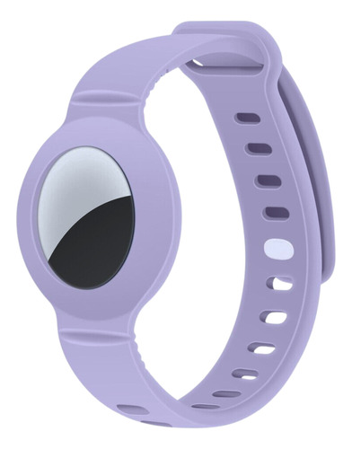 Basic pulseira bracelete silicone compatível para airtag rastreado cor lilás