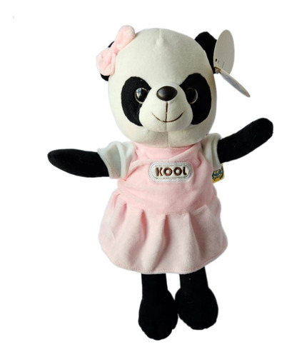 Peluche De Osa Panda Osita Panda Con Vestido Y Moñito Rosa 