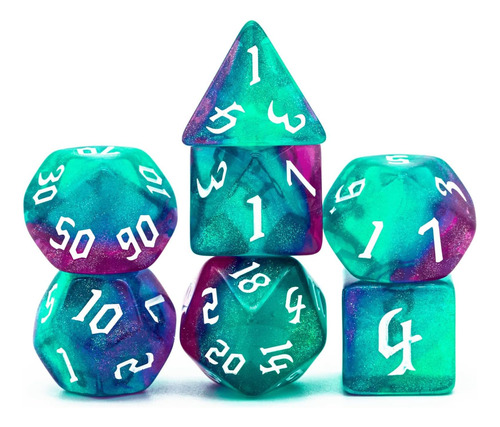 Poludie Juego De Dados Dnd De 7 Troqueles, Juego De Dados Po