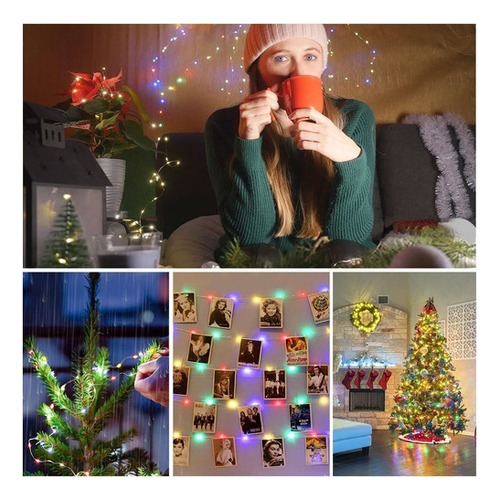Pt Compatible Minilámpara De Navidad Led De 2 M, 40