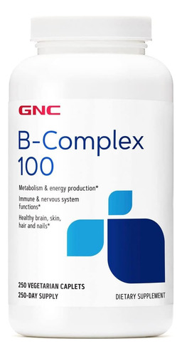 B-complex 100 Complejo B 100 Gnc 250 Tabletas Eeuu