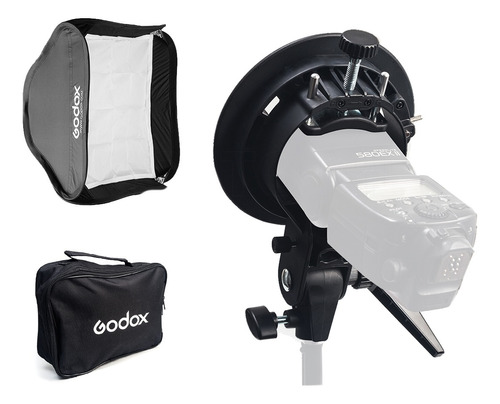 Kit Godox Suporte Stype P/ Flash + Bowen 50x50 + Maleta | N1