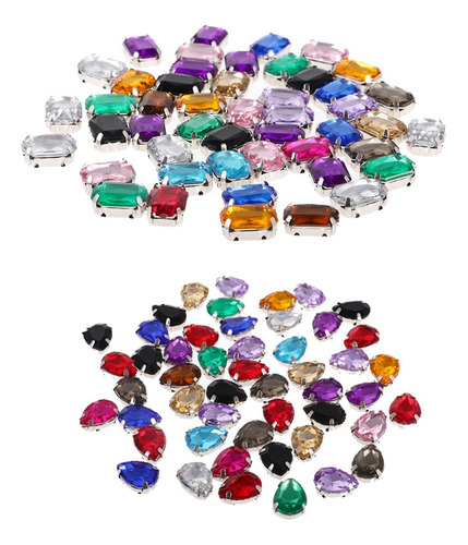 100 Piezas De Botones Rhinestone Multicolor Ropa Adornos Dis