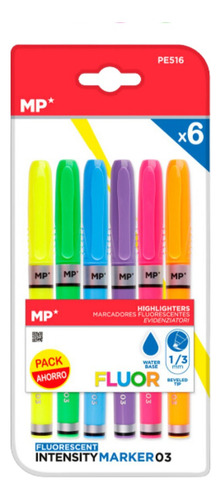 24 Paquetes Marcadores Fluorescente 6uds Mexicopaper