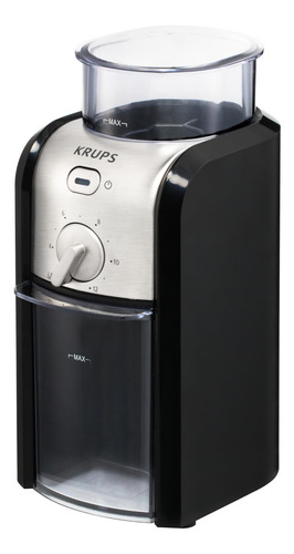 Molinillo De Café 17 Ajustes Finura Negro Y Metal Krups