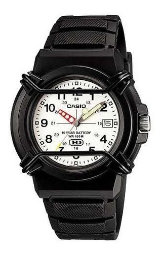 Reloj De Cuarzo De Resina Negro Casio Mens Hda600b7bv Con Es