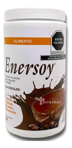 Malteada Enersoy Alimento De Soya Chocolate 500 G Vitaminas