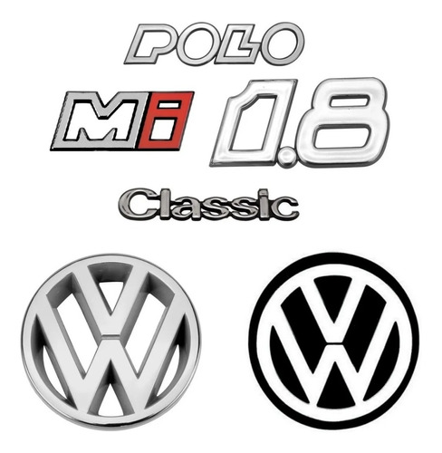 Kit Completo Emblemas Insignias Volkswagen Polo Classic 1.8 