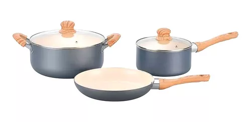 Set De Ollas De Cocina De Ceramica Antiadherente Sartenes Utensilios  Calidad TOP