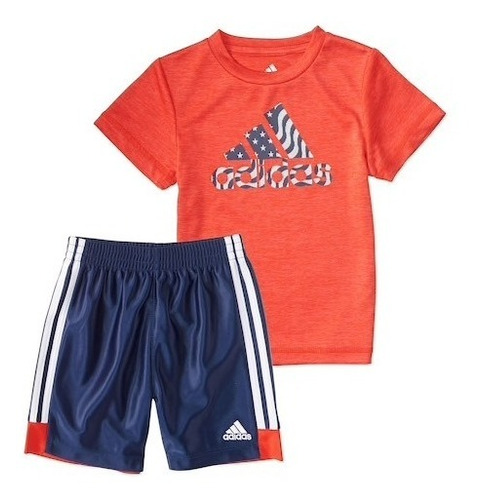 Conjunto adidas Menino Bebe Infantil 2 Pcs Camiseta E Short