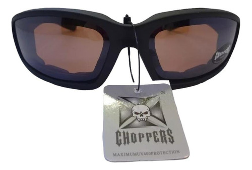 Lentes Goggles Choppers  Polarized  Uv400 Ambar/espejo