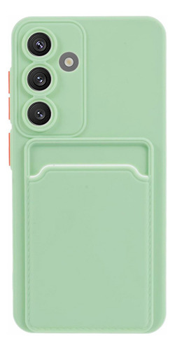 Protector Samsung Galaxy S24 Con Porta Tarjeta Color Verde