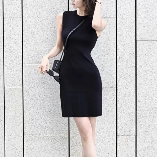 Vestido recto negro sale