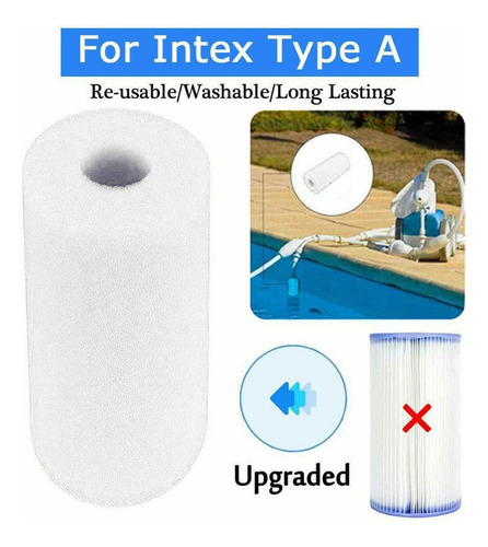 Bomba De Filtros De Piscina Lavable Para Intex Type H Black
