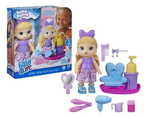 Boneca Baby Alive Cabelos Estilosos Loira F5112