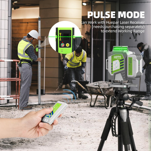 Hueparar Pro Laser Láser Nivel 360 Auto Nivelado, Láser De °