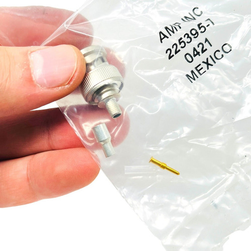 4 Pcs Amp 225395-7 Bnc Connector Rf Coaxial Plug Bayonet Ssa
