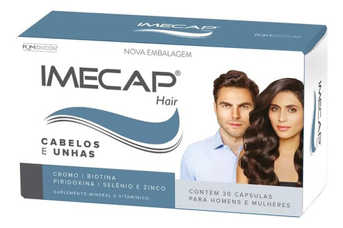 Imecap Hair Cabelos E Unhas Com 30 Cápsulas