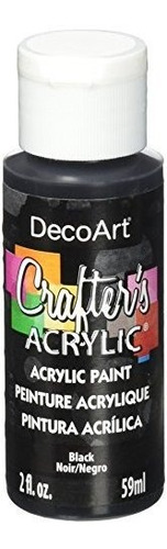 Pintura Acrílica De Decoart Crafter, De 2 Onzas, Negro.