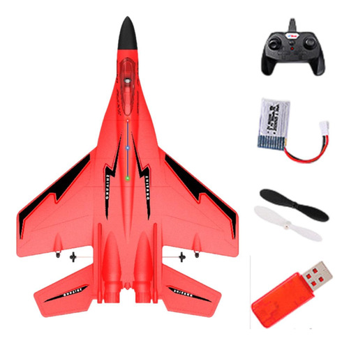 Rc Glider Plane Flying Toy Práctico Con Ligero Sólido Rojo