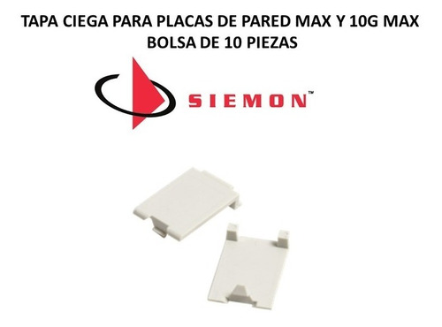 Tapa Ciega Mx-bl-02para Placas De Pared Max Y 10g Max Siemon