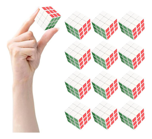 Mini Cubos Magicos Puzzle Rompecabezas 3x3x3 3.5cm 12 Pzs