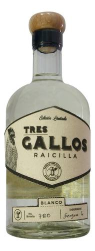 Raicilla Tres Gallos Blanco 750 Ml