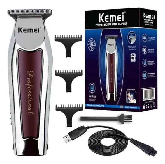 Maquina de Corte Kemei 9163 Barba Cabelo Pezinho Portátil Profissional
