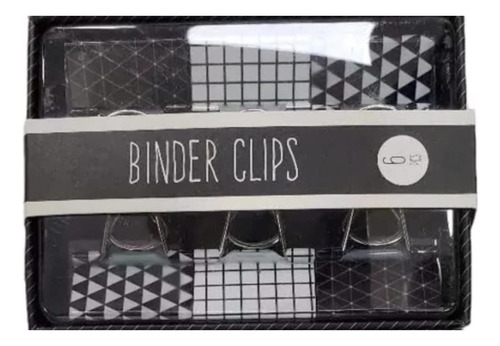 Apreta Papel Binder Clips Ganchos 32mm X 6un