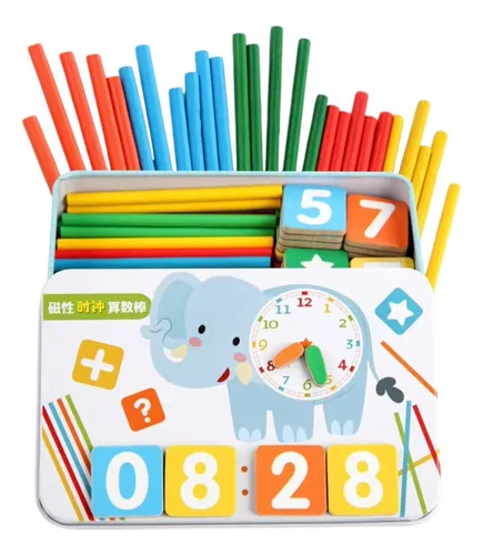 Juego Educativo Para Niños: Numero, Reloj Y Colore Magnético