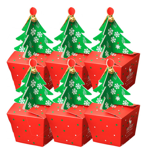 Cajas De Regalo Con Diseño Navideño, Caja De Caramelos, 20 U