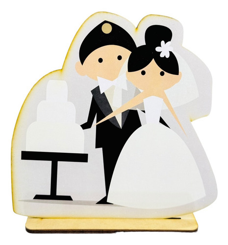 12 Figura Corte Laser Con Impresión Novios Boda Matrimonio