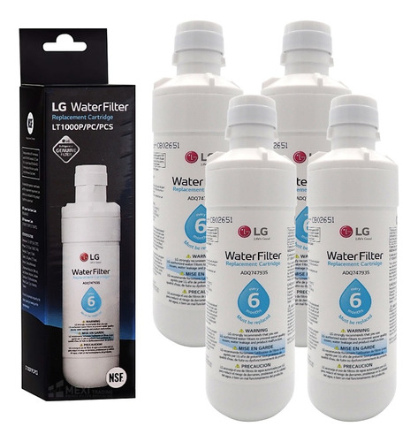 Pack 4 Filtros De Agua LG Lt1000p - Adq74793501