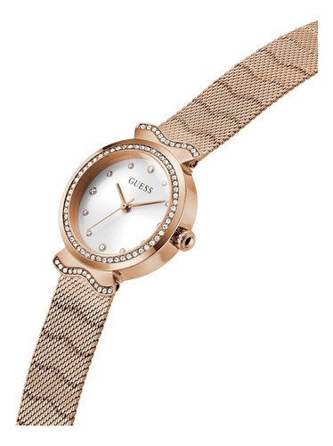 Reloj Guess Mermaid Mujer Oro Rosa Fondo Plateado