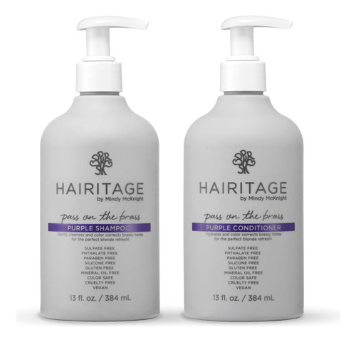 Hairitage Pass On The Brass Purple Shampoo Blonde + Color-tr