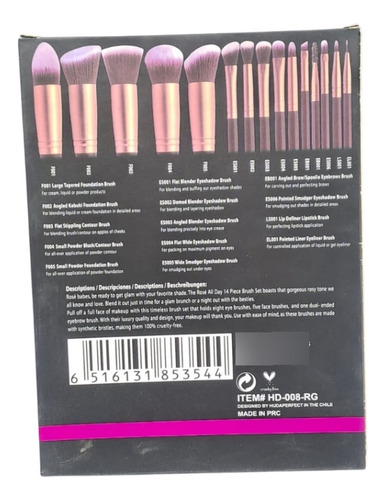 Brocha De Maquillaje Set De 14 Unds