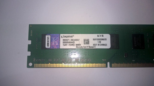 Memória Ram Kingston Ddr3 2gb Kvr1333d3n9/2g 1333 Mhz