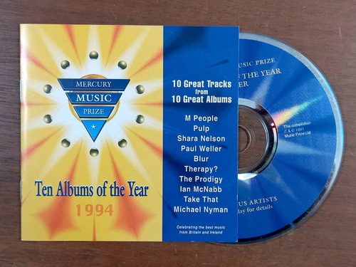 Cd Mercury Music Prize Ten Albums Of The Year (1994) R3