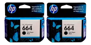 Combo Cartuchos De Tinta Original Hp 664 Negro.