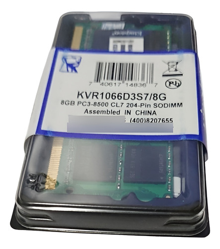 Ddr3 8gb 1066 Sodimm Kvr1066d3s7/8g Kingston Selladas Nuevas