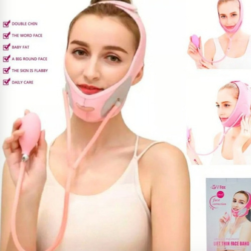 Faja Reductor De Papada Afinamiento Facial Con Triple Ajuste