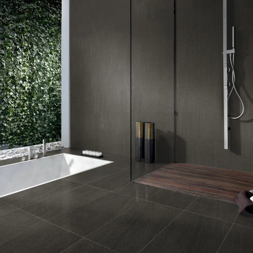 Porcelanato Negro Alberdi 60x120 Bristol Black Slowslip X1m2