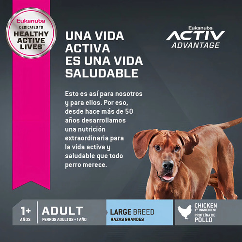 Alimento Eukanuba Adulto Razas Grandes X15 Kg