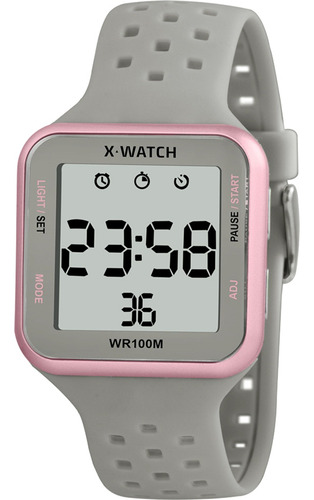Relógio Feminino Digital Cinza E Rosa Xgames Xlppd034