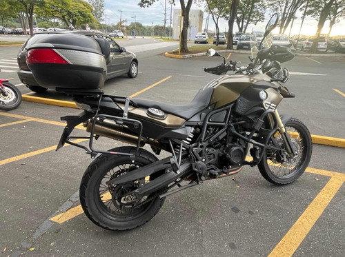 F800 Gs , Marrom , 2013 Com Baús Lateral E Baú Traseiro