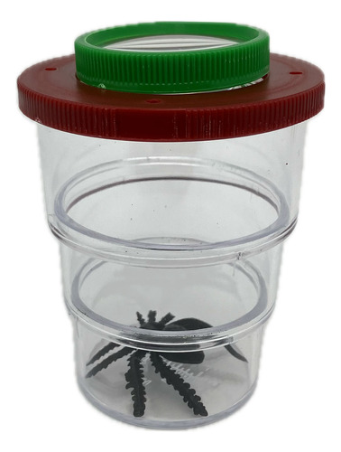 Vaso Con Lupa Insectario Con Doble Aumento