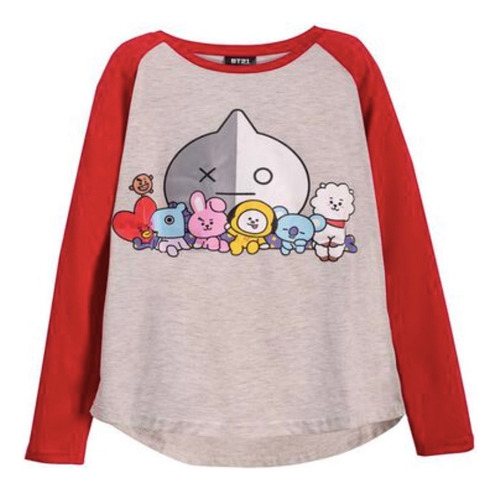 Polera Bt21 Manga Larga, Talla 14