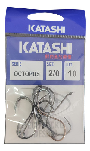 Anzuelo Tech Katashi Octopus N°2/0 Serie 9950 Pata Corta